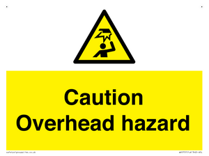 Caution Overhead hazard